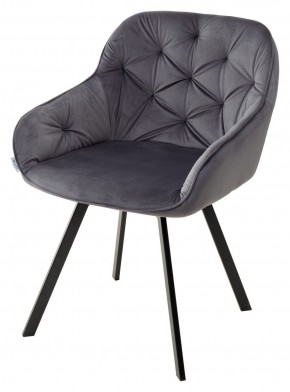 Стул GALE 360 град. поворот. BLUVEL-14 GREY, велюр/ черный каркас, М-City в Березниках - berezniki.mebel24.online | фото 4