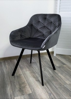 Стул GALE 360 град. поворот. BLUVEL-14 GREY, велюр/ черный каркас, М-City в Березниках - berezniki.mebel24.online | фото 6