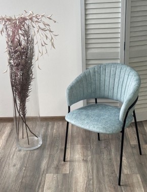 Стул ГЕММА, цвет RAIN 7 breeze, велюр / черный каркас М-City в Березниках - berezniki.mebel24.online | фото 4
