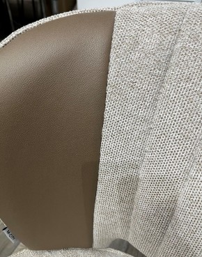 Стул HERMES WZ2042-02 светло-бежевый фактурный велюр/ HK017-31 серо-коричневый PU, М-City в Березниках - berezniki.mebel24.online | фото 2