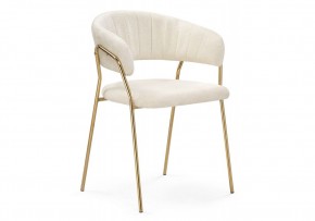 Стул на металлокаркасе Kamelia 1 white fabric / gold в Березниках - berezniki.mebel24.online | фото