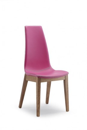 СТУЛ  SELLY, ASH WALNUT 167/ SOFT PIENO FIORE 275 FUSSIA с черн.строчкой в Березниках - berezniki.mebel24.online | фото