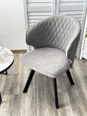 Стул SKAT 360 град. поворот. B22 Серый, велюр / черный каркас, М-City в Березниках - berezniki.mebel24.online | фото 3