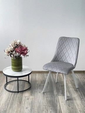 Стул TYCOON BLUVEL-03 LIGHT GREY / белый каркас М-City в Березниках - berezniki.mebel24.online | фото 2