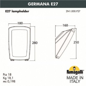 Светильник на штанге Fumagalli Germana 2N1.000.000.AYF1R в Березниках - berezniki.mebel24.online | фото 3