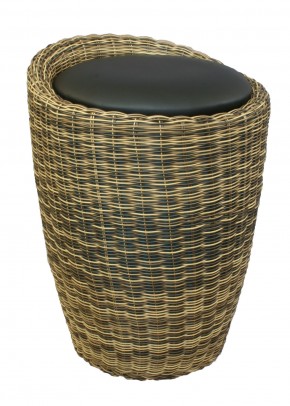 Табурет с местом для хранения LM-1100Rattan, чёрный в Березниках - berezniki.mebel24.online | фото
