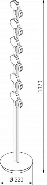 Торшер Eurosvet Tapioca 90332/12 черный в Березниках - berezniki.mebel24.online | фото 4
