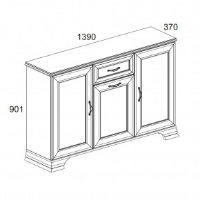 Тумба 3D1S, TIFFANY, цвет вудлайн кремовый в Березниках - berezniki.mebel24.online | фото 2