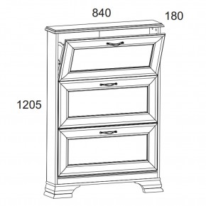 Тумба для обуви 3D TIFFANY, цвет вудлайн кремовый в Березниках - berezniki.mebel24.online | фото 2