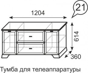 Тумба для телеаппаратуры Венеция 21 бодега в Березниках - berezniki.mebel24.online | фото 3