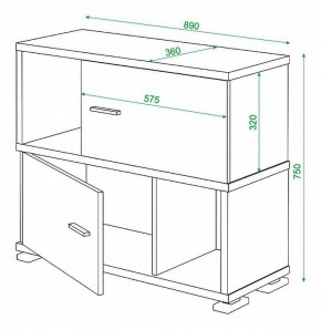 Тумба комбинированная Домино СБ-30/2 в Березниках - berezniki.mebel24.online | фото 2