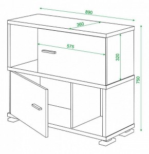 Тумба комбинированная Домино СБ-30/2 в Березниках - berezniki.mebel24.online | фото 3