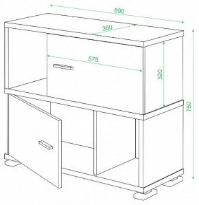 Тумба комбинированная Домино СБ-30/2 в Березниках - berezniki.mebel24.online | фото 2