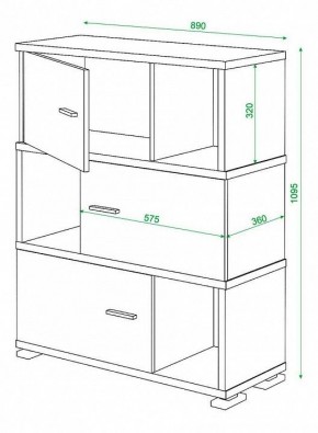 Тумба комбинированная Домино СБ-30/3 в Березниках - berezniki.mebel24.online | фото 2