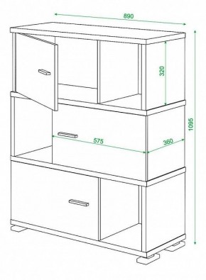 Тумба комбинированная Домино СБ-30/3 в Березниках - berezniki.mebel24.online | фото 3