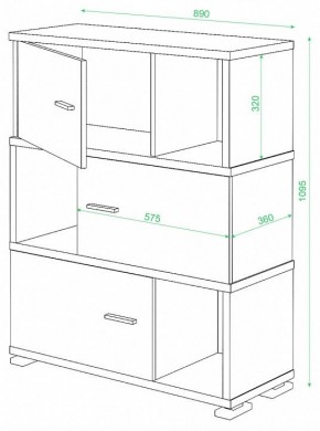 Тумба комбинированная Домино СБ-30/3 в Березниках - berezniki.mebel24.online | фото 2