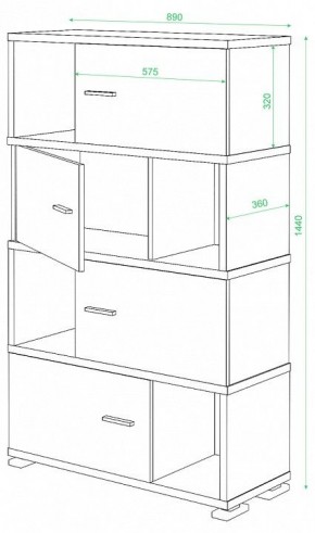 Тумба комбинированная Домино СБ-30/4 в Березниках - berezniki.mebel24.online | фото 2