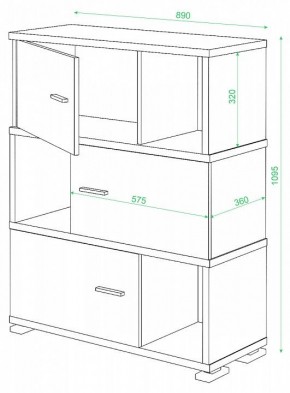 Тумба комбинированная СБ-30/3 в Березниках - berezniki.mebel24.online | фото 2