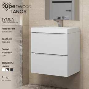 Тумба под раковину Uperwood Tanos 50 см, подвесная, белая матовая в Березниках - berezniki.mebel24.online | фото 6
