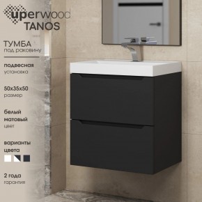 Тумба под раковину Uperwood Tanos 50 см, подвесная, черная матовая в Березниках - berezniki.mebel24.online | фото 4