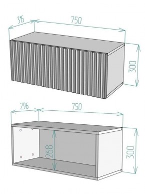 Тумба подвесная под ТВ LINES MTV1-MA 750 Белый глянец (Белый-M 10.1.1) в Березниках - berezniki.mebel24.online | фото 2