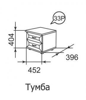 Тумба прикроватная Ника-Люкс 33 в Березниках - berezniki.mebel24.online | фото 1