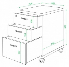 Тумбочка Домино ТС-2 в Березниках - berezniki.mebel24.online | фото 2