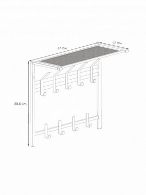 Вешалка-полка Торонто 22 в Березниках - berezniki.mebel24.online | фото 3