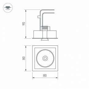 Встраиваемый светильник Arlight CL-SIMPLE-S80x80-9W Day4000 (BK, 45 deg) 026875 в Березниках - berezniki.mebel24.online | фото 9